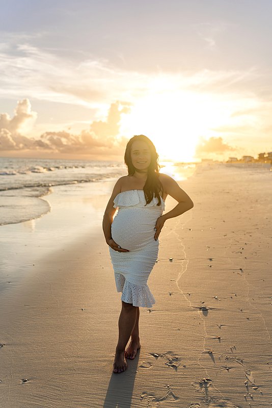 Beach Maternity Photo Shoot Near Me - Elles Photography