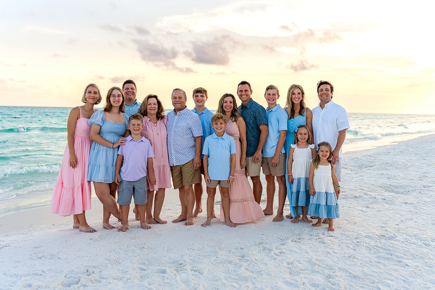 Large Family Beach Pictures Panama City Beach - Elles Photography